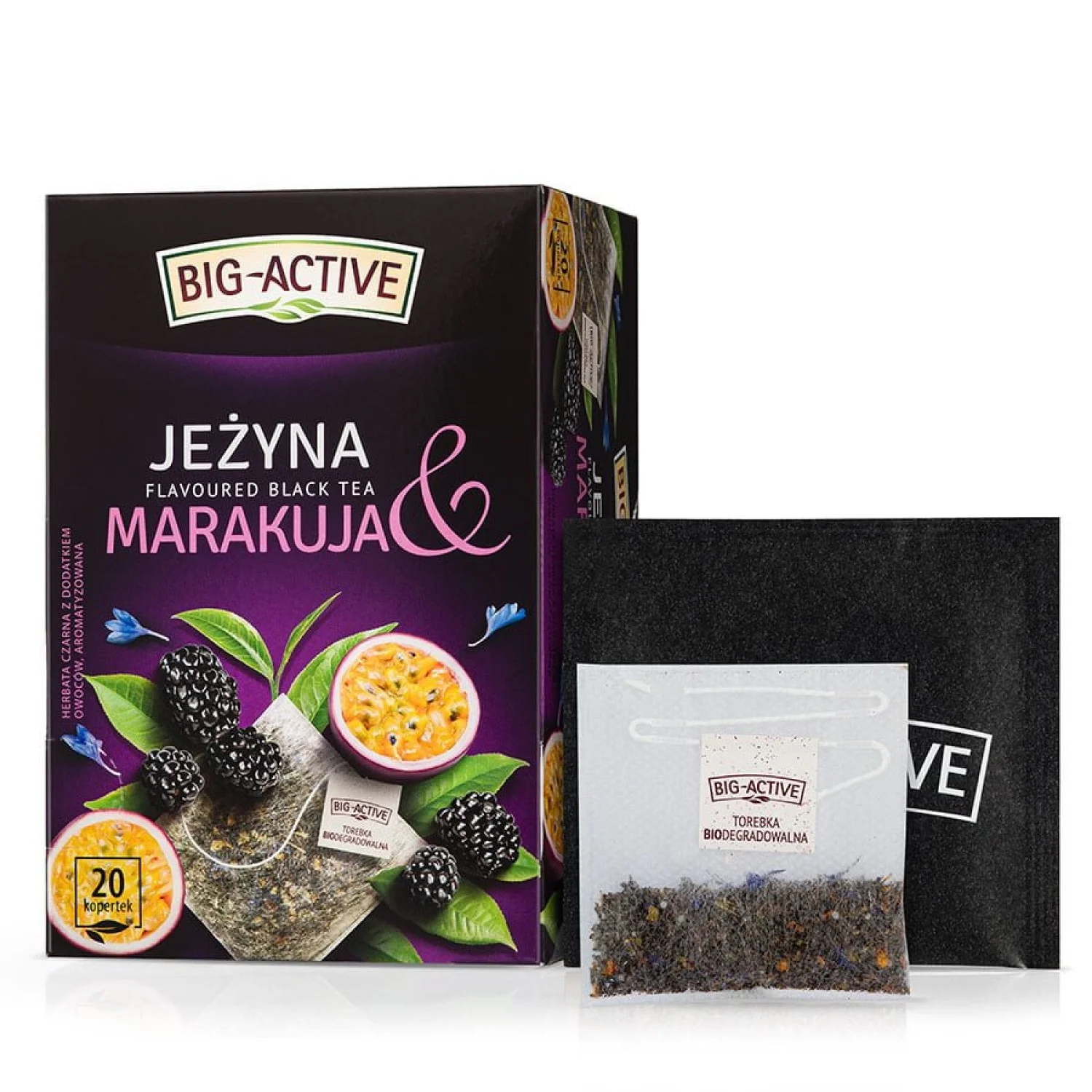 BIG-ACTIVE Flavored Black Tea: Blackberry & Passion Fruit